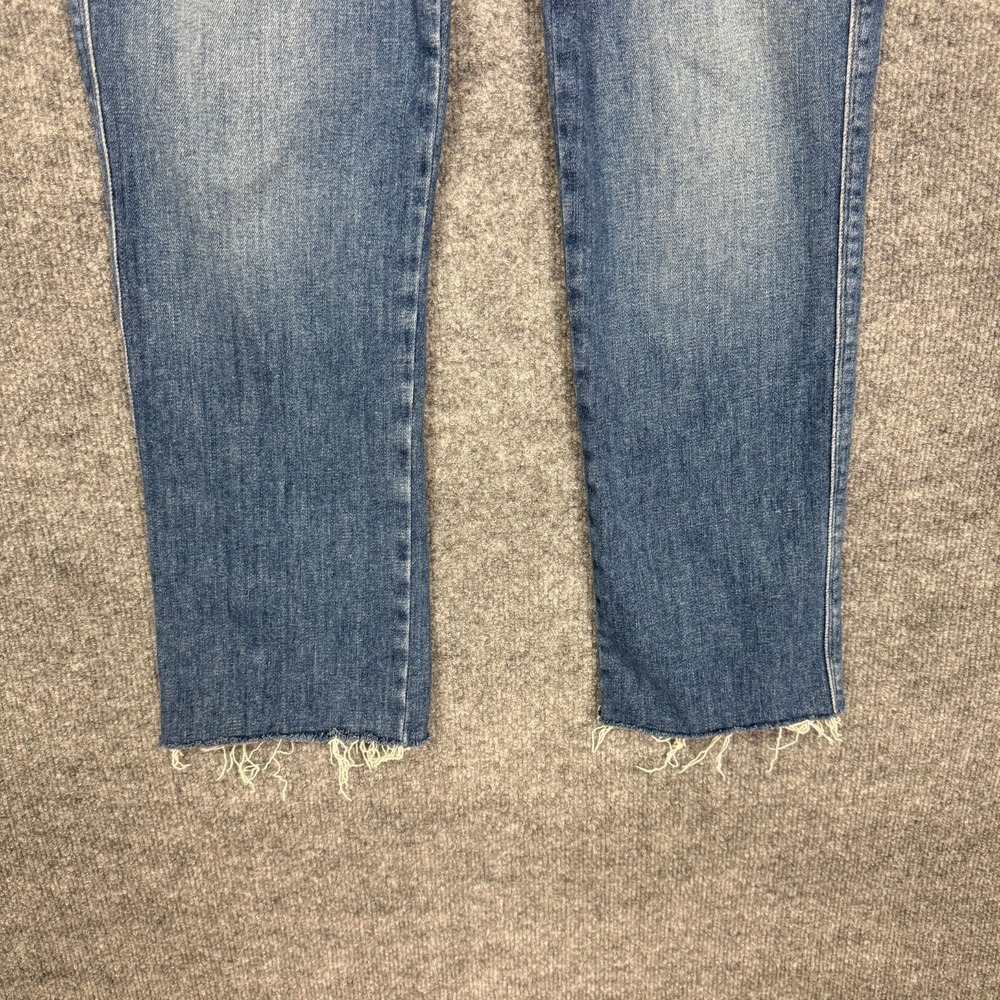 Frame Jeans Womens 26 Blue Le High Straight Raw Hem Medium Wash Cotton Stretch - Picture 2 of 16